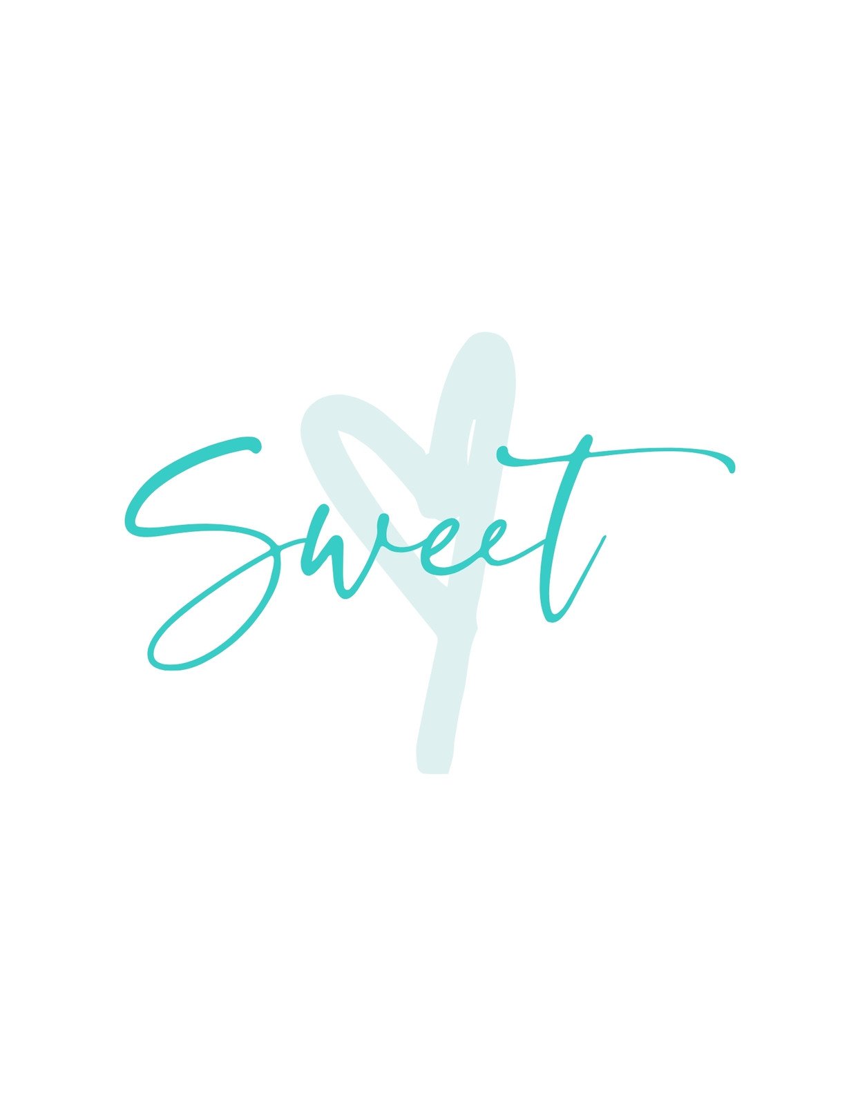 Lágy színátmenetekkel ábrázolt "Sweet" felirat, mely egyedülálló, kézzel írt betűtípussal bontakozik ki. Modern és barátságos megjelenésű dizájn, ami pozitív hangulatot áraszt.