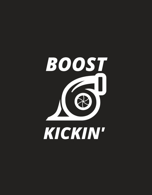 Dinamikus energia és lendület árad ebből a tervezésből, mely egy turbót és egy citromot ábrázol a "BOOST KICKIN'" felirattal. 