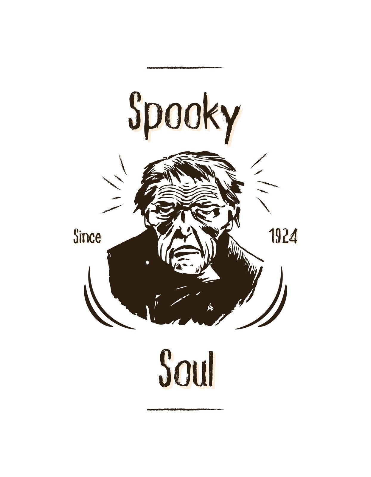 Egy misztikusan komor hangulatú, régi időket idéző arcábrázolás látható, a "Spooky" és "Soul" szavakkal, illetve egy "Since 1924" dátummal egészítve ki. Kifejezi a régmúlt idők és a kísérteties eleganciát.