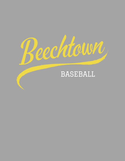 Sárga ívelt betűkkel "Beechtown" és alatta kisebb betűkkel "BASEBALL" felirat található a dizájnban. A sportos, lendületes stílus a baseball szerelmeseinek szól. 